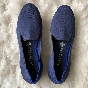 Rothy’s Almond Loafer, Navy Twill, Size 8